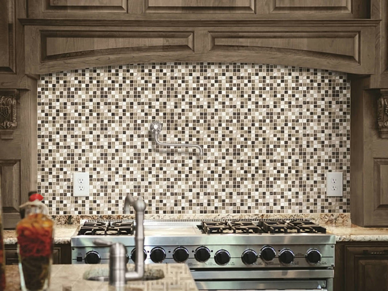 Bliss Cappucinno Glass Stone Blend Mosaic 0 | Qualis Ceramica