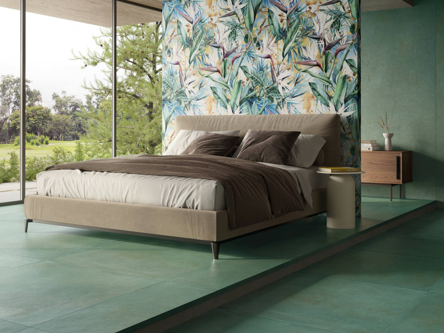 Charleston Kiawah Green 40x40 | Qualis Ceramica