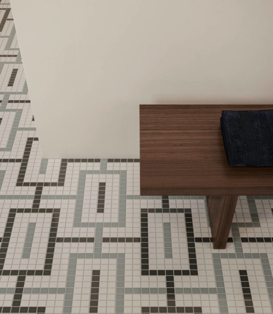 Dawn Blend Matte Chain Pattern Mosaic | Qualis Ceramica