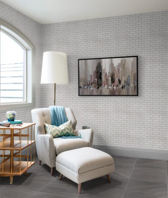 Greenwich Chalk 2X6 Mosaic | Qualis Ceramica