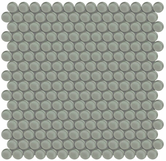 Smoke Penny Round Mosaic | Qualis Ceramica | Luxury Tile and Vinyl at affordable prices