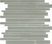 Smoke Random Strip Mosaic | Qualis Ceramica | Luxury Tile and Vinyl at affordable prices