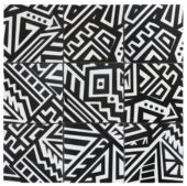 4"X4" Aztec Native Series Black & White Glazed Ceramic Mosaic | Qualis Ceramica | Luxury Tile and Vinyl at affordable prices