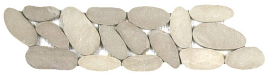 Beige Xl Sliced Matte Pebble Interlocking Border | Qualis Ceramica | Luxury Tile and Vinyl at affordable prices