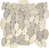 Beige Xl Sliced Matte Pebble Interlocking Mosaic | Qualis Ceramica | Luxury Tile and Vinyl at affordable prices