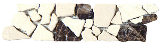 Beige/Brown Opus Mosaic Interlocking Border | Qualis Ceramica | Luxury Tile and Vinyl at affordable prices