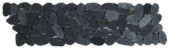 Black Sliced Matte Pebble Interlocking Border | Qualis Ceramica | Luxury Tile and Vinyl at affordable prices