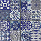 Ceramic Patchwork Diamond Blue Mosaic | Qualis Ceramica | Luxury Tile and Vinyl at affordable prices