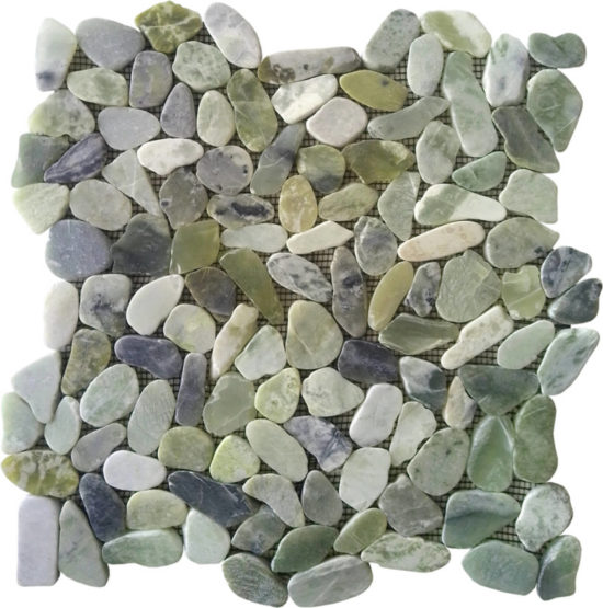 Crystal Green Semi-Precious Stone Interlocking Mosaic | Qualis Ceramica | Luxury Tile and Vinyl at affordable prices