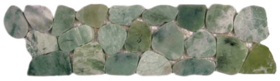 Crystal Green Semi-Precious Stone Mosaic Interlocking Border | Qualis Ceramica | Luxury Tile and Vinyl at affordable prices