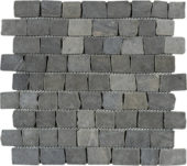 Dark Grey Cubic Brick Marble Interlocking Mosaic | Qualis Ceramica | Luxury Tile and Vinyl at affordable prices