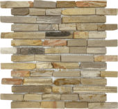 Fossil Wood Baguette Mix Beige Mosaic | Qualis Ceramica | Luxury Tile and Vinyl at affordable prices