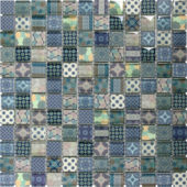Glass Classic Décor Blue Glossy Mosaic | Qualis Ceramica | Luxury Tile and Vinyl at affordable prices