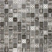 Glass Classic Décor Grey Black Glossy Mosaic | Qualis Ceramica | Luxury Tile and Vinyl at affordable prices