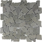 Grey Reconstituted Mini Opus Stone Interlocking Mosaic Sheet | Qualis Ceramica | Luxury Tile and Vinyl at affordable prices