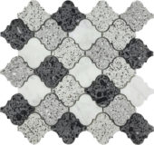 Lantern Terrazzo Marble White Grey Black Mix Mosaic | Qualis Ceramica | Luxury Tile and Vinyl at affordable prices