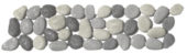 Mix Grey Reconstituted Pebble Interlocking Border | Qualis Ceramica | Luxury Tile and Vinyl at affordable prices