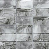 Onyx Pattern Grey Glass Sheet Mosaic | Qualis Ceramica | Luxury Tile and Vinyl at affordable prices