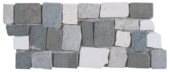 White Light & Dark Grey Cubic Marble Opus Interlocking Border | Qualis Ceramica | Luxury Tile and Vinyl at affordable prices