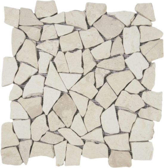 White Mini Opus Interlocking Mosaic Sheet | Qualis Ceramica | Luxury Tile and Vinyl at affordable prices