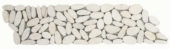 White Sliced Matte Pebble Interlocking Border | Qualis Ceramica | Luxury Tile and Vinyl at affordable prices