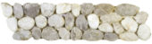 White Sliced Polished Pebble Interlocking Border | Qualis Ceramica | Luxury Tile and Vinyl at affordable prices