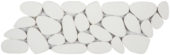 White Sliced Reconstituted Pebble Mosaic Interlocking Border | Qualis Ceramica | Luxury Tile and Vinyl at affordable prices