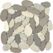 White/Beige Xl Sliced Matte Pebble Interlocking | Qualis Ceramica | Luxury Tile and Vinyl at affordable prices