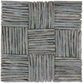 Black Slate Multiple Square Interlocking Mosaic | Qualis Ceramica | Luxury Tile and Vinyl at affordable prices