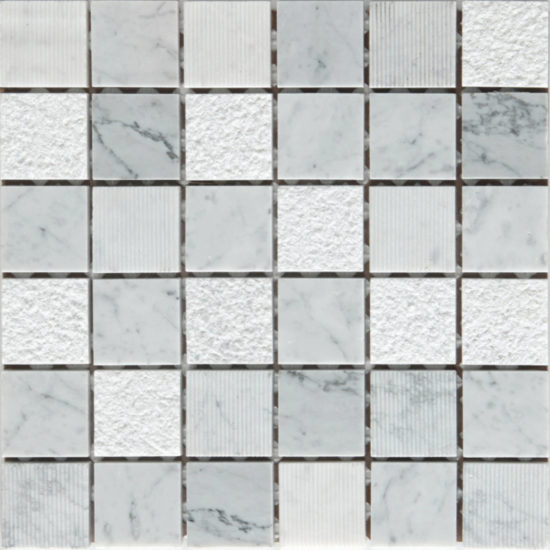 Grey/White Marble Sand Blasted Honed Mix Finish 2 | Qualis Ceramica | Luxury Tile and Vinyl at affordable prices