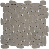 Light Grey Sliced Reconstituted Pebble Interlocking Mosaic | Qualis Ceramica | Luxury Tile and Vinyl at affordable prices