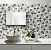 Lantern Terrazzo Marble White Grey Black Mix Mosaic | Qualis Ceramica | Luxury Tile and Vinyl at affordable prices