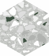Altea 5.5X6.3” Grey Hexagon | Qualis Ceramica | Luxury Tile and Vinyl at affordable prices