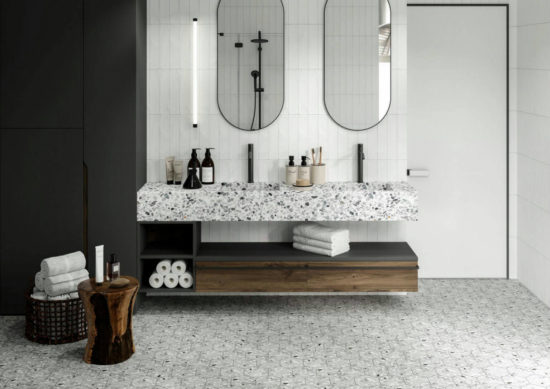 Altea 5.5X6.3” Grey Hexagon | Qualis Ceramica | Luxury Tile and Vinyl at affordable prices