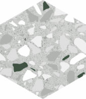 Altea 5.5X6.3” Grey Hexagon | Qualis Ceramica | Luxury Tile and Vinyl at affordable prices