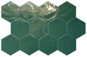 Ronda 5.5X6.3” Green Hexagon | Qualis Ceramica | Luxury Tile and Vinyl at affordable prices