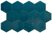 Ronda 5.5X6.3” Navy Blue Hexagon | Qualis Ceramica | Luxury Tile and Vinyl at affordable prices