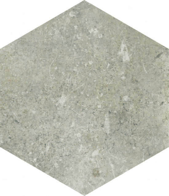 Seville 5.5X6.3” Grey Hexagon | Qualis Ceramica | Luxury Tile and Vinyl at affordable prices
