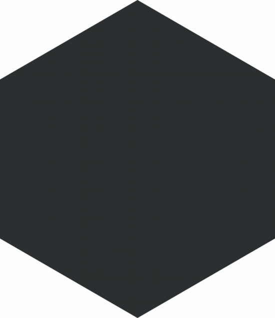 Vida 5.5X6.3” Black Hexagon | Qualis Ceramica | Luxury Tile and Vinyl at affordable prices