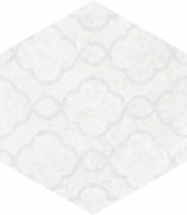 Form 5.5X6.3” White Decor Hexagon | Qualis Ceramica | Luxury Tile and Vinyl at affordable prices