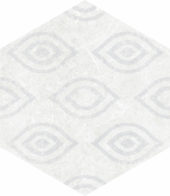 Form 5.5X6.3” White Decor Hexagon | Qualis Ceramica | Luxury Tile and Vinyl at affordable prices