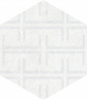 Form 5.5X6.3” White Decor Hexagon | Qualis Ceramica | Luxury Tile and Vinyl at affordable prices