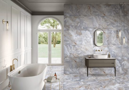 Blue Dream Onyx 12X24 Polished | Qualis Ceramica | Luxury Tile and Vinyl at affordable prices