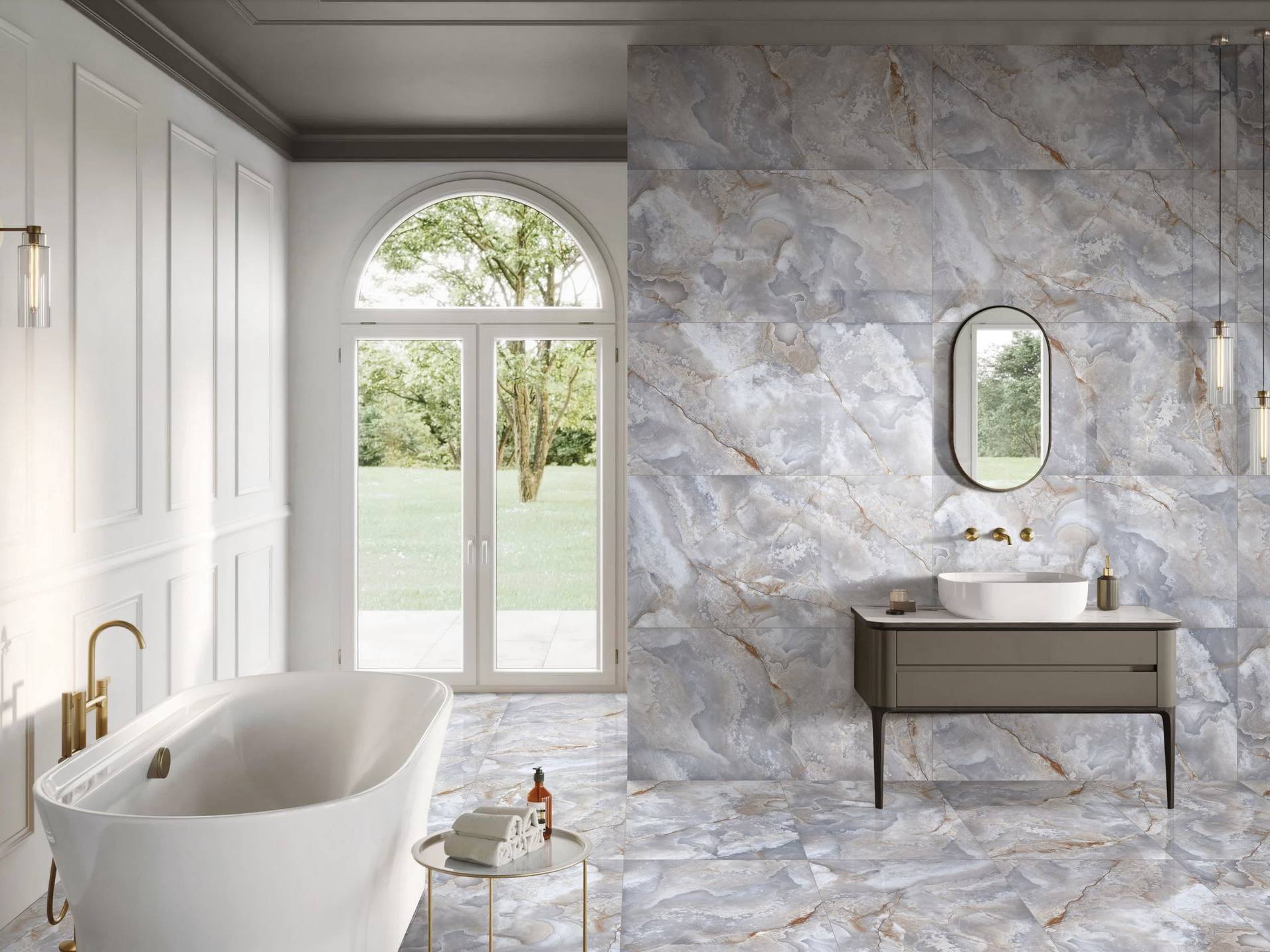 Blue Dream Onyx Polished | Qualis Ceramica | Luxury Tile and Vinyl at affordable prices