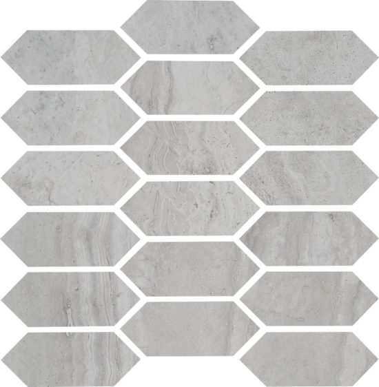 Spirit Silver Picket Mosaic | Qualis Ceramica | Luxury Tile and Vinyl at affordable prices
