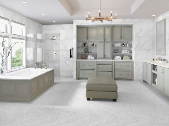 Statuario 2X2 Polished Hex Mosaic | Qualis Ceramica | Luxury Tile and Vinyl at affordable prices
