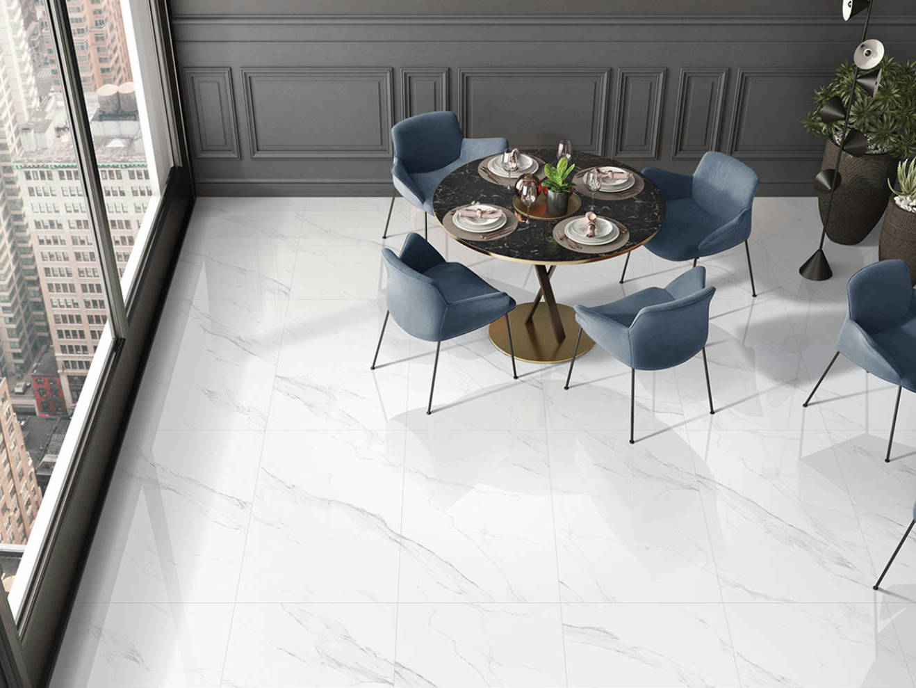 Treasure Statuario 24x24 Polished | Qualis Ceramica | Luxury Tile and Vinyl at affordable prices