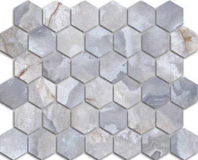 Treasure II Blue Dream Onyx 2×2 Polished Hexagon Mosaic