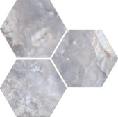 Treasure Blue Dream Onyx 6" Carved Hexagon | Qualis Ceramica | Luxury Tile and Vinyl at affordable prices