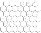 Treasure Ice White Marble 2x2 Polished Hexagon Mosaic | Qualis Ceramica | Luxury Tile and Vinyl at affordable prices